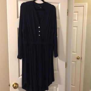 Navy blue 1X Joan Vass tunic dress